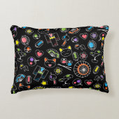 日本のかわいい文化ドードルオンブラック アクセントクッション (正面)