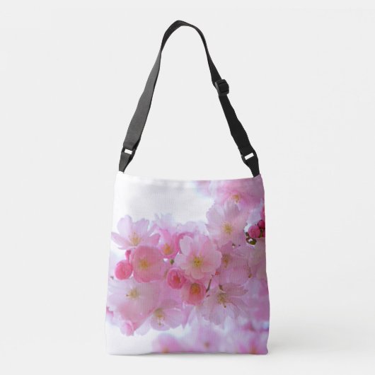 日本のさくらんぼの木の花 クロスボディバッグ (裏面)