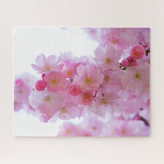日本のさくらんぼの木の花 ジグソーパズル (横)