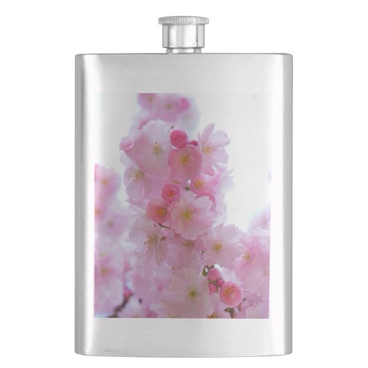日本のさくらんぼの木の花 フラスク (正面)