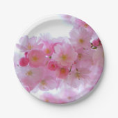 日本のさくらんぼの木の花 ペーパープレート (正面)