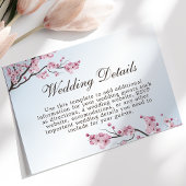 日本のさくらんぼの結婚詳細カード エンクロージャーカード