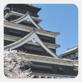 日本のさくらんぼの花 スクエアシール