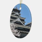 日本のさくらんぼの花 セラミックオーナメント (左)