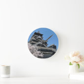 日本のさくらんぼの花 ラウンド壁時計 (ホーム)