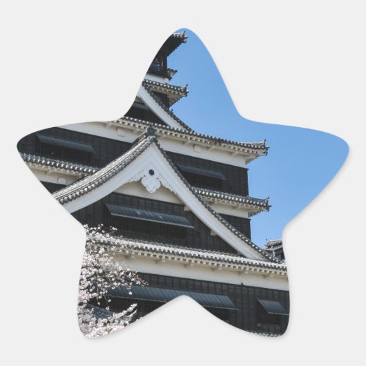 日本のさくらんぼの花 星シール (正面)