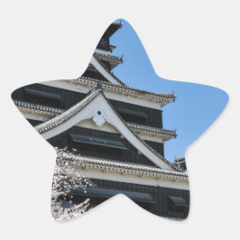 日本のさくらんぼの花 星シール