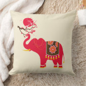 日本のさくらんぼの花（赤象） クッション (ブランケット)