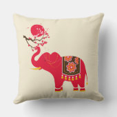 日本のさくらんぼの花（赤象） クッション (裏面)