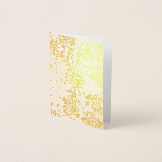 日本のさくらんぼの金ゴールドに咲くPicを追加ありがとう 箔カード (正面)