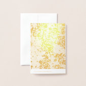 日本のさくらんぼの金ゴールドに咲くPicを追加ありがとう 箔カード (裏面封筒付き)