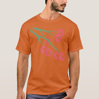 日本のさくらんぼツリー桜花ミニマリストグラ Tシャツ