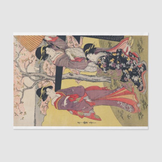 日本のさくらんぼティッシュペーパー付き女性 薄葉紙 (正面)