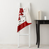 日本のさくらんぼフラズレッド白黒 シェルパブランケット (インサイチュ)