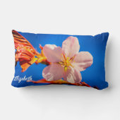 日本のさくらんぼ桜花 ランバークッション (裏面)