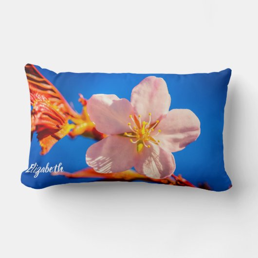 日本のさくらんぼ桜花 ランバークッション (正面)