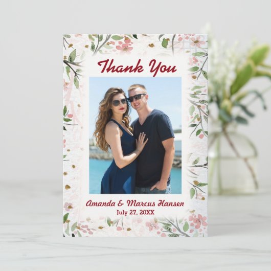 日本のさくらんぼ花サンキューカード サンキューカード (スタンド正面)