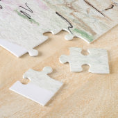 日本のさくらんぼ花水彩地鋸パズル ジグソーパズル (側面)