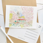 日本のさくらんぼ花水彩旅行 インビテーションポストカード<br><div class="desc">日本で絵を描はさくらんぼが咲き誇る美しい水彩旅行はがき。</div>