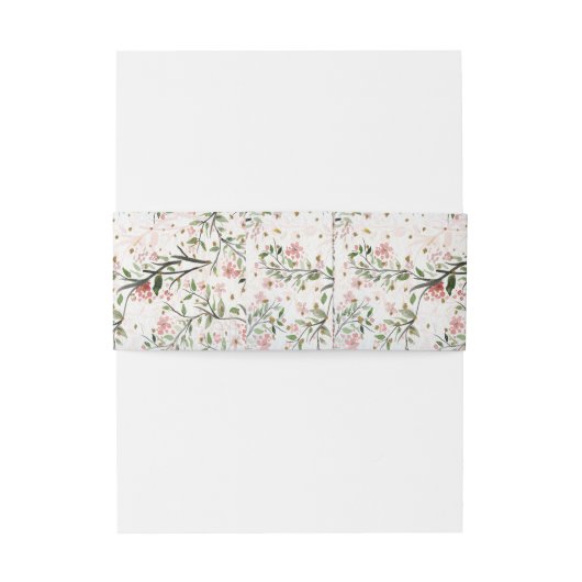 日本のさくらんぼ花結婚咲 招待状ベリーバンド (裏面例)