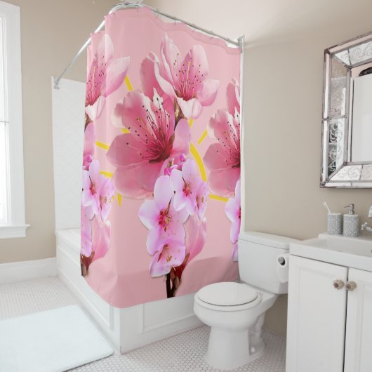 日本のさくらんぼ シャワーカーテン (インサイチュ)