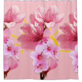 日本のさくらんぼ シャワーカーテン (正面)