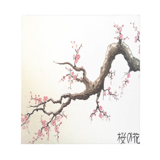 日本のさくらんぼ ノートパッド (正面)