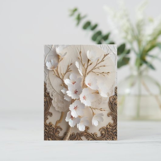 日本のさくらんぼ ポストカード (スタンド正面)