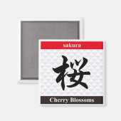 日本のさくらんぼ マグネット (正面/裏面)