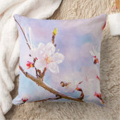 日本のさくらんぼ-桜イン開花 クッション (ブランケット)