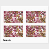 日本のさくらんぼ 長方形シール (シート)