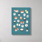 日本のすし握り巻き転が キャンバスプリント (正面)