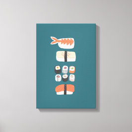 日本のすし握り巻き転が キャンバスプリント