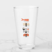 日本のすし握り巻き転が タンブラーグラス (正面)