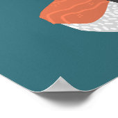 日本のすし握り巻き転が ポスター (角)