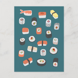 日本のすし握り巻き転が ポストカード