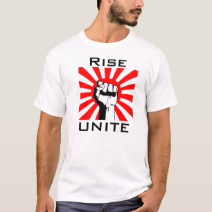 日本のために上がって下さい及び結合して下さい Tシャツ