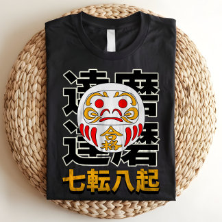 日本のだるま人形 トライブレンドＴシャツ