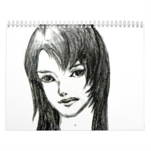 日本のでかわいい女の子のマンガ カレンダー (カバー)