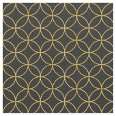 日本ので伝統的なDesign1 - SHIPPO- Black&Gold ファブリック (クローズアップ)