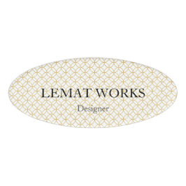 日本ので伝統的なDesign2 - SHIPPO- White&Gold 名札