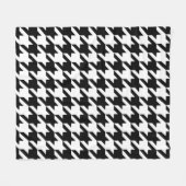 日本ので伝統的なDesign3 - CHIDORI- Black&White フリースブランケット (正面(横))