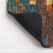 日本ので伝統的なWoodblock Ukiyo-E 2人の芸者 マウスパッド (コーナー)