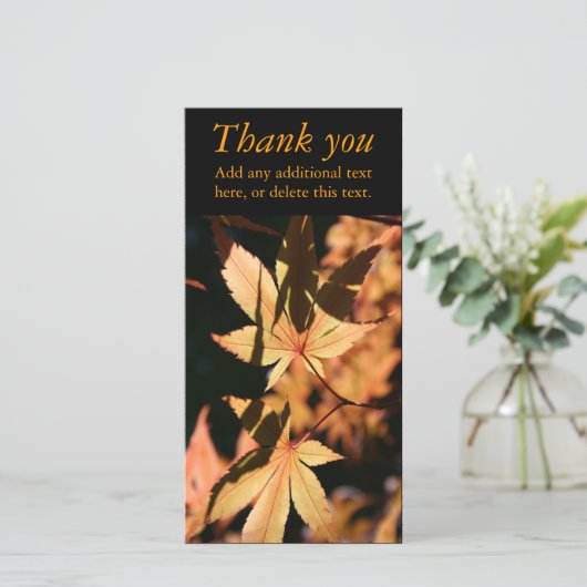 日本のなかえで1aの秋色はPhotoC感謝していしています サンキューカード (スタンド正面)