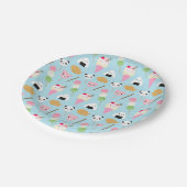 日本のなかわいいの軽食 ペーパープレート (アングル)