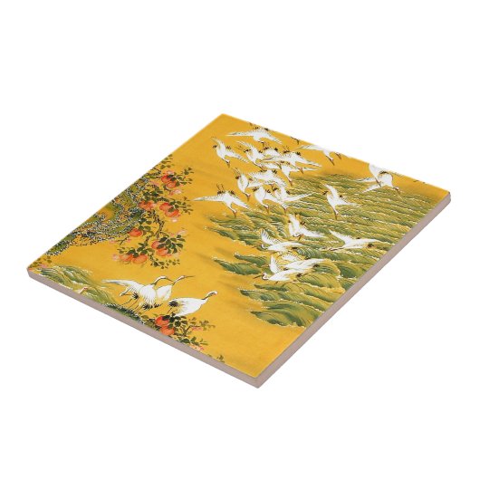 日本のなこうのとりのイメージ タイル (側面)