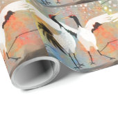 日本のなクレーン写真の光沢の包装紙 ラッピングペーパー (ロールコーナー)