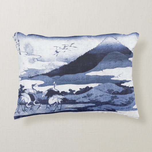 日本のなクレーン枕 アクセントクッション (正面)