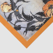 日本のなケシのプリントのティッシュペーパーのオレンジ 薄葉紙 (詳細)