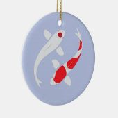 日本のなコイのパーソナライズなクリスマスのオーナメント セラミックオーナメント (右)